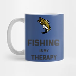 Fishing Is My Therapy Angler Fishing Mug